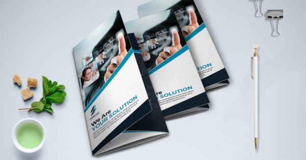 三折页公司业务广告手册设计模板v4 Trifold Business Brochure