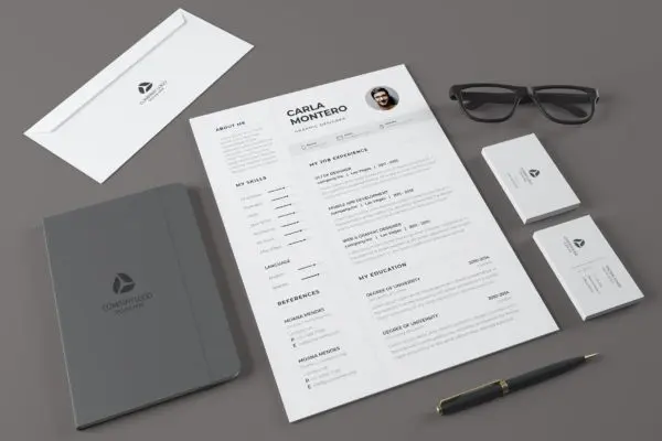 低调简约排版风格个人电子简历模板 CV Resume