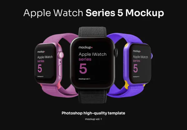 设计森林下午茶：Apple Watch Series 5苹果智能手表高品质样机