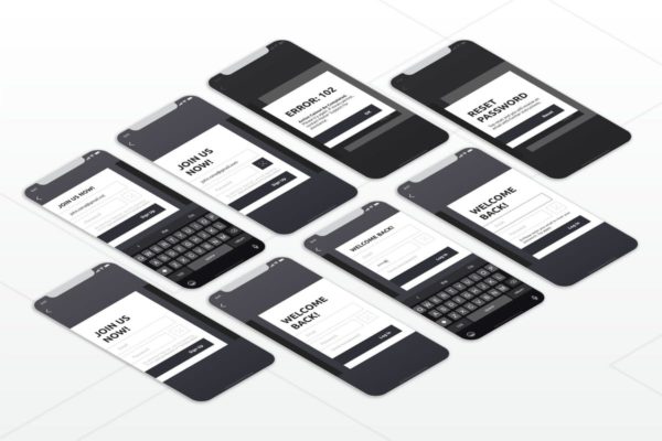 智能家居App登录注册用户界面设计模板 SmartHome SignIn SignUp Mobile UI – FD