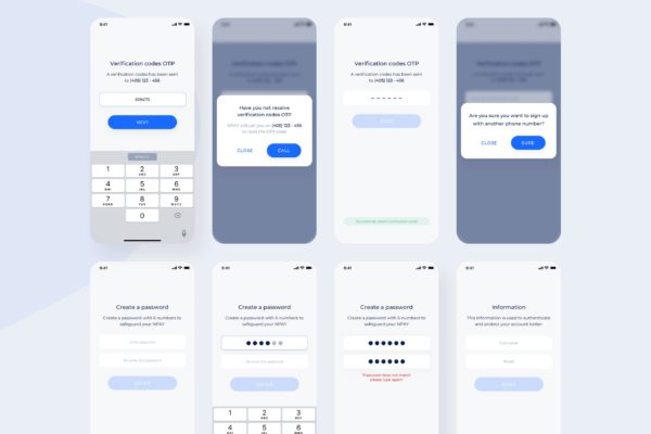 钱包App应用注册界面设计模板 Register – Wallet Mobile UI – N