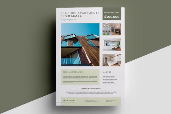 物业房地产广告宣传单设计模板 Property Flyer
