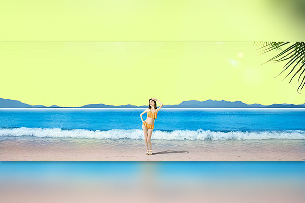 比基尼沙滩派对夏季背景图韩国素材