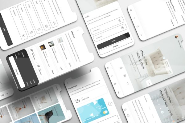 家具店App应用UI 套件 Mobilia UI Kit – Furniture Store Apps