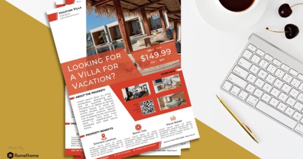 房地产销售广告传单设计模板v6 Real Estate Flyer vol.06
