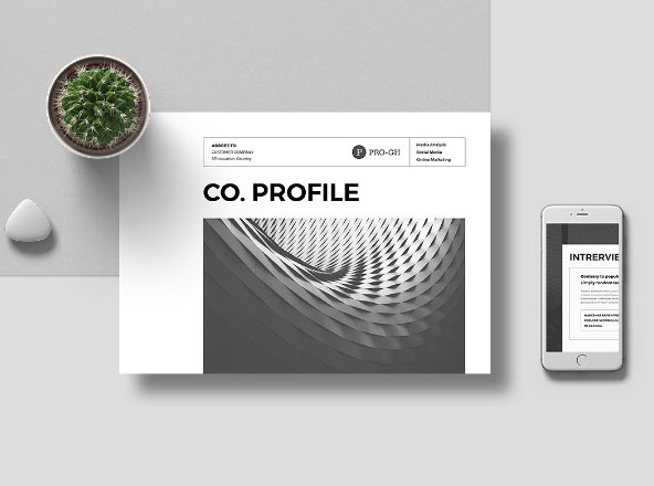 企业年终总结杂志排版设计 Business Brochure Template