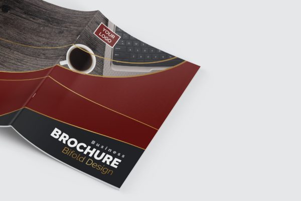 业务推广双折页宣传册设计模板 Bifold Brochure
