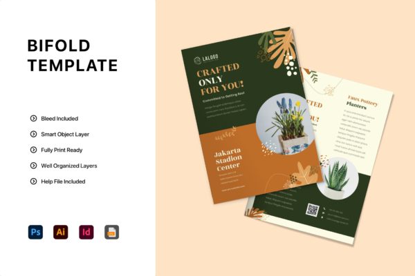 有机形状风格公司业务宣传册设计模板 Brochure