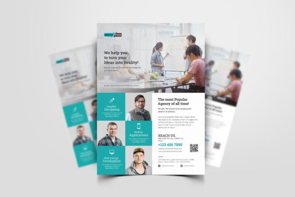 创意极简的商业传单素材 Creative Business Flyer