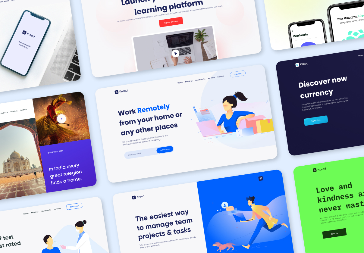 Kreed – 20 Hero Headers Template