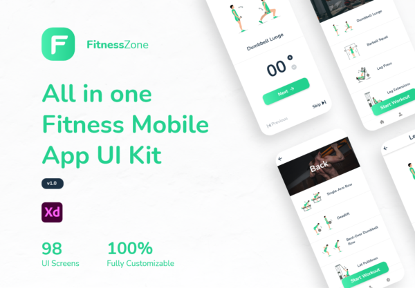 设计森林下午茶：多合一健身App移动应用程序 UI 套件