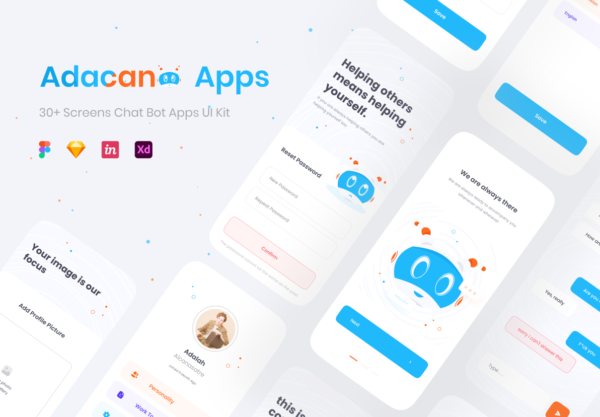 设计森林下午茶：聊天机器人App应用程序 UI 套件