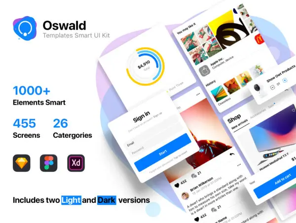 设计森林下午茶：26个热门流行内容类别的智能APP UI KIT