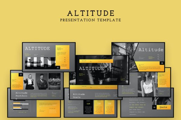摄影作品集PPT创意模板 ALTITUDE Power Point Presentation  VL