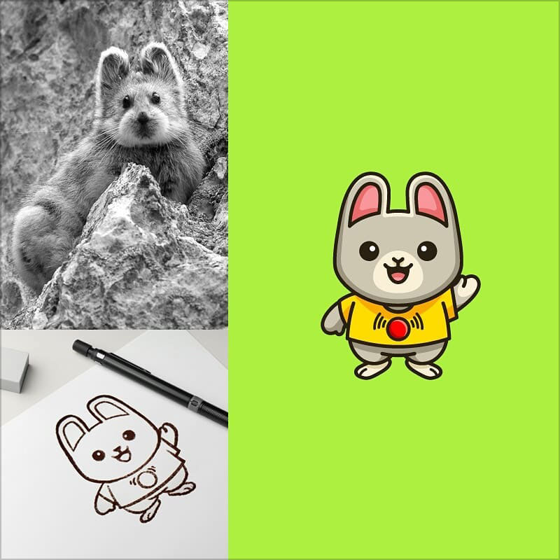 简约萌物！Alfrey Davilla可爱风格的logo设计