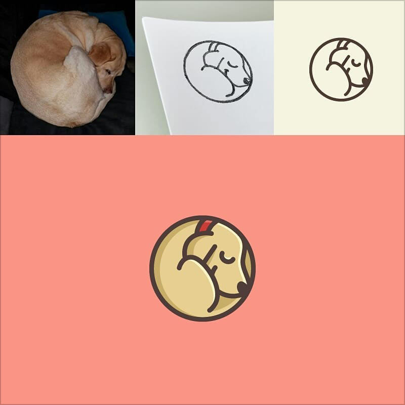 简约萌物！Alfrey Davilla可爱风格的logo设计