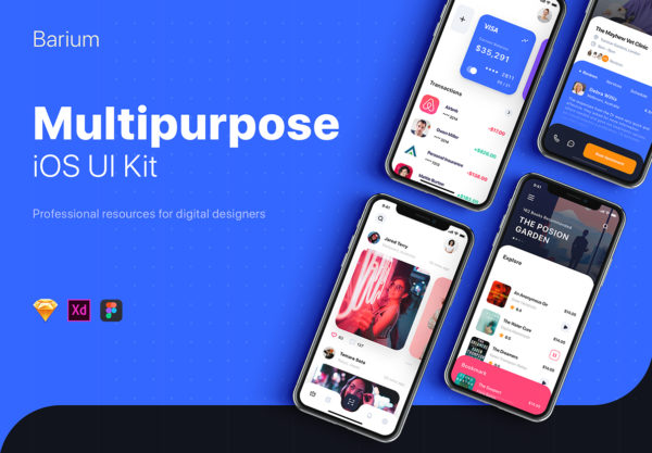 设计森林下午茶：时尚的高品质APP UI Kit[Sketch,XD,fig]
