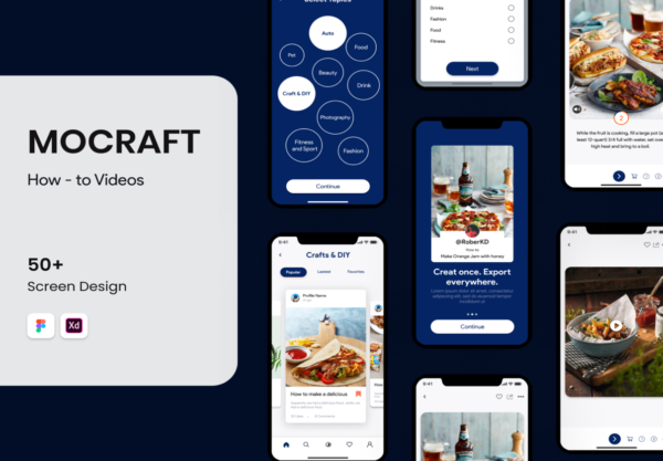 设计森林下午茶：视频类品牌APP UI KIT套装下载[XD,fig]