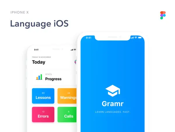 设计森林下午茶：语言学习APP应用iOS UI设计套件