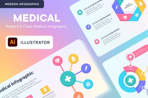 健康医疗信息图表设计模板 myAsset – Medical Infographic