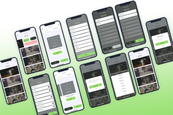 智能家居APP应用场景UI套件 Scenes Smarthome Mobile UI – FP