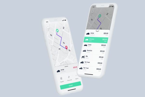 滴滴出行类主题APP应用UI套件 Taxi Mobile UI Concept