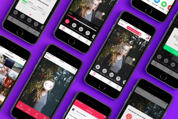 美颜修图照片滤镜APP应用UI设计套件 Photo Editor mobile UI Kit