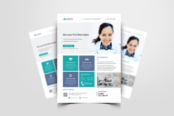 创意医疗业务海报PSD素材 Creative Medical Flyer 04