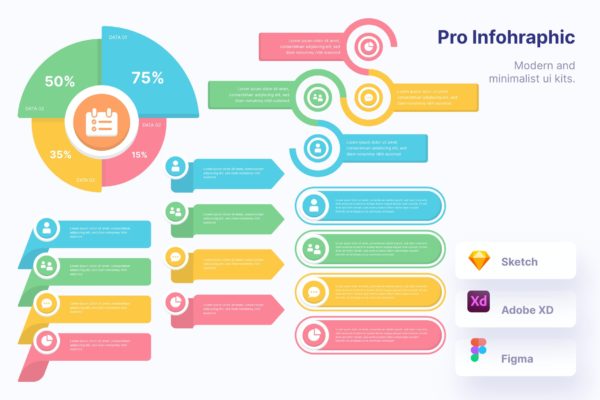 现代简约的信息图表设计模板 Mytemp – Clean Infographic