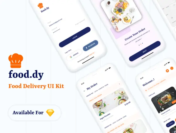 设计森林下午茶：食品配送/送餐主题App  iOS UI设计套件[Sketch]