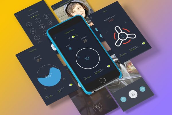 智能家居APP应用UI设计套件SKETCH模板 Smart Home Sketch UI Kit