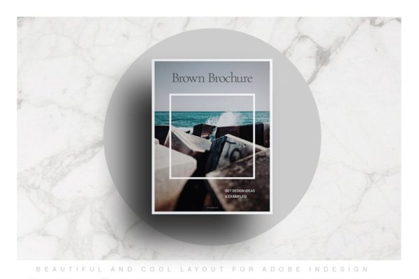 棕色生活方式宣传册排版设计模板 Brown Lifestyle Brochure Layout