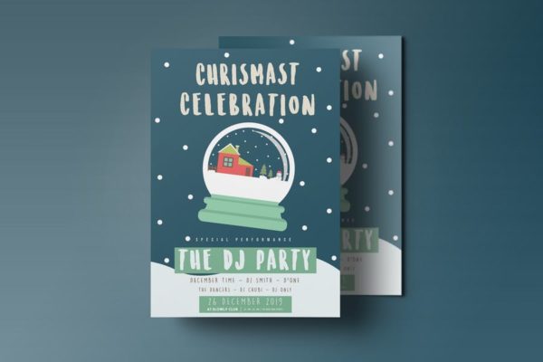 圣诞庆典宣传单模板下载 Chrismas Celebration flyer 2
