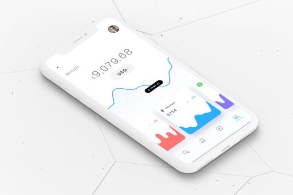 线上交易金融类比特币货币APP UI套件 Coin Market Mobile Ui – B