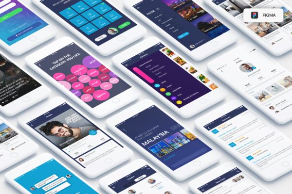 多用途综合性APP界面设计UI套件for Figma Mountify Mobile UI Kit for FIGMA