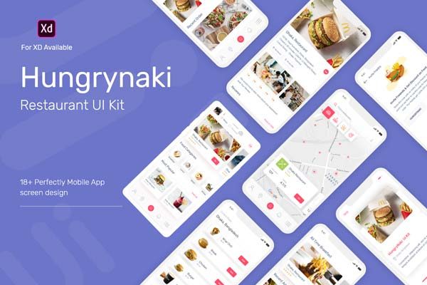 设计森林下午茶：XD打造的餐厅美食订餐类APP UI  KIT下载
