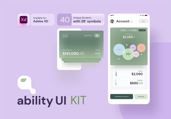 设计森林下午茶：面向产品设计师的最新（玻璃形态）金融银行App UI 套件