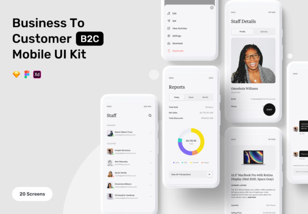 设计森林下午茶：B2C电子商务平台移动应用UI设计工具包