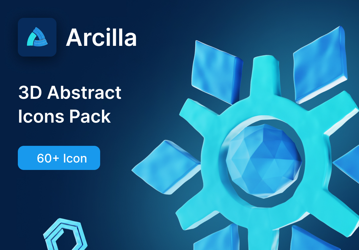 Arcilla –  Abstract Objects 3D Icon Pack