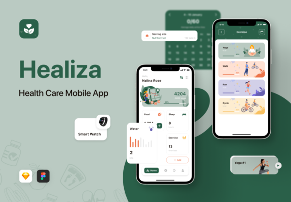 设计森林下午茶：医疗保健App移动应用程序设计套件