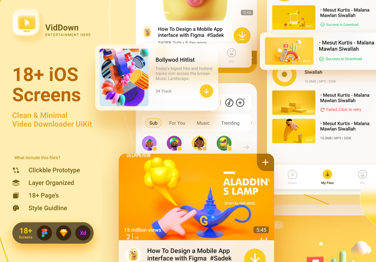 Video & Music Downloader App Uikit – sadekud
