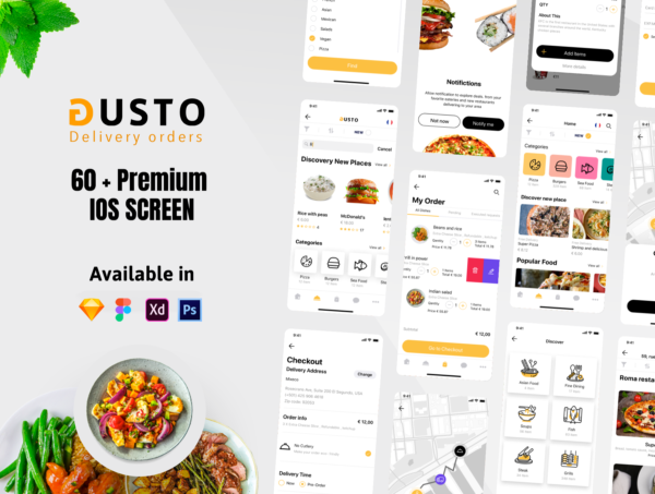 设计森林下午茶：餐厅外卖APP应用程序IOS UI套件