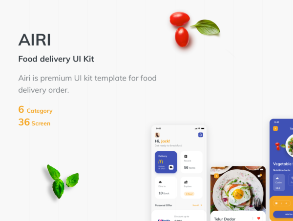 设计森林下午茶：食品交付/外卖送餐APP应用UI设计套件