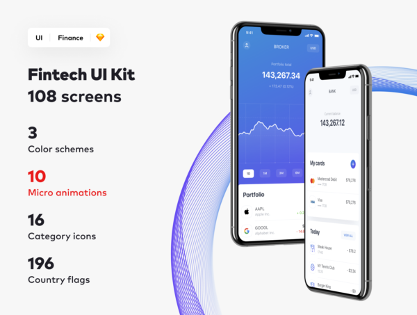 设计森林下午茶：金融科技APP应用设计UI套件