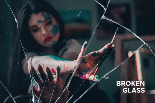 时尚摄影活动碎玻璃照片样式下载 Shattered Glass Photo Effect