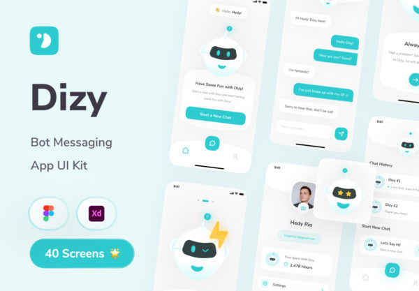 设计森林下午茶：高质量机器人聊天App应用程序 UI 套件