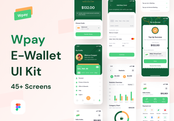 设计森林下午茶：电子钱包&金融行业的现代 App UI设计套件