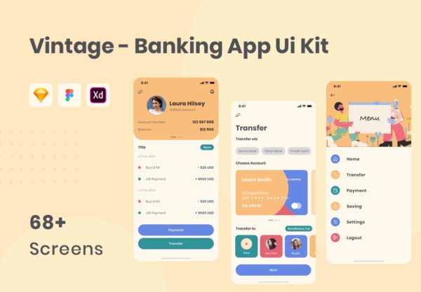 设计森林下午茶：电子钱包金融业务App UI套件