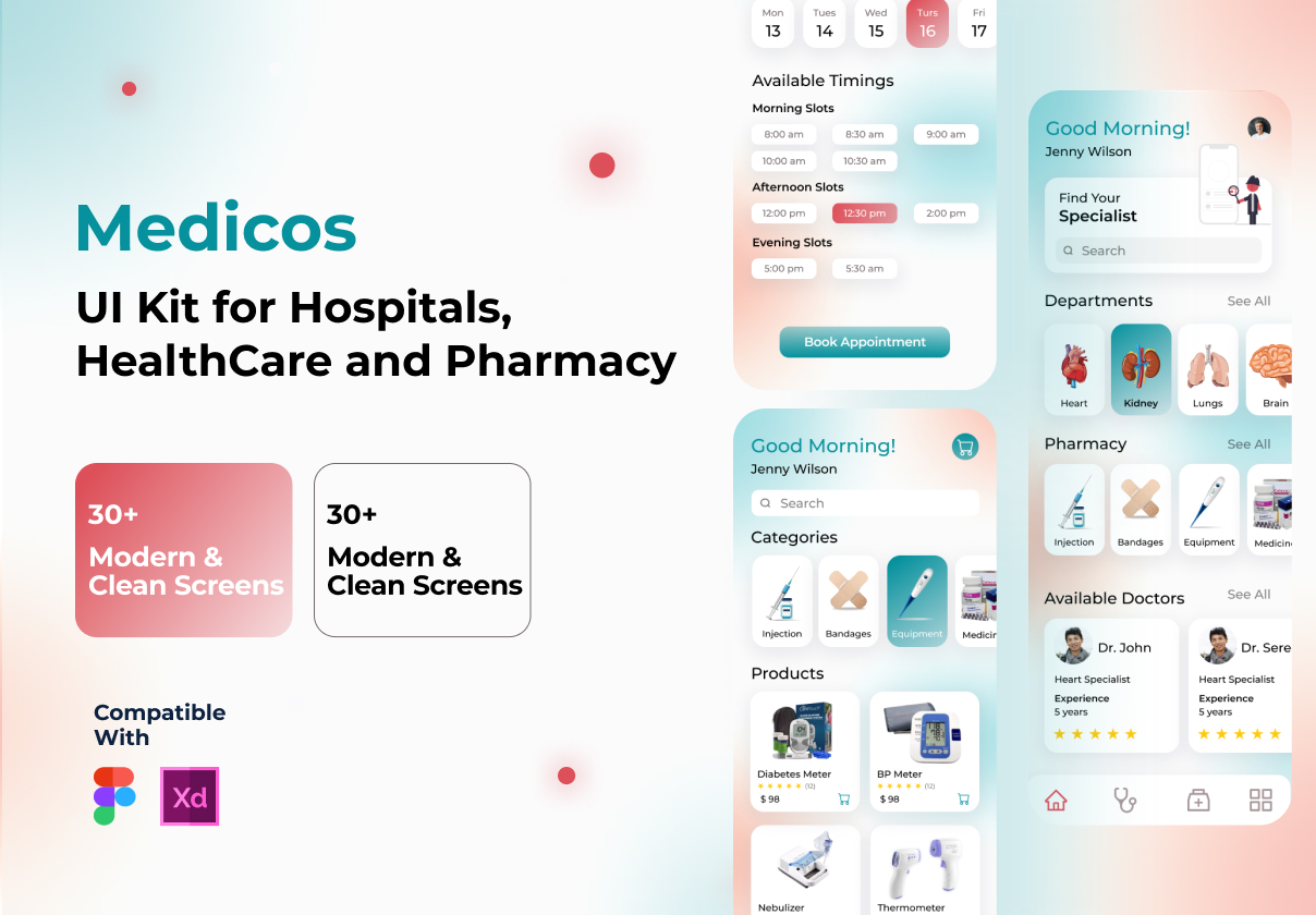 Medicos – UI Kit for Hospitals, HealthCare and Pharmacy
