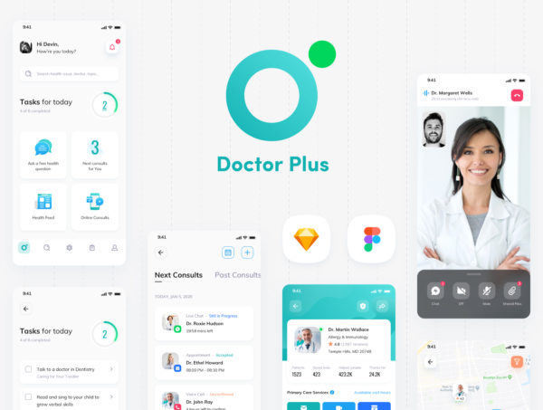 设计森林下午茶：在线医疗服务APP应用UI设计套件